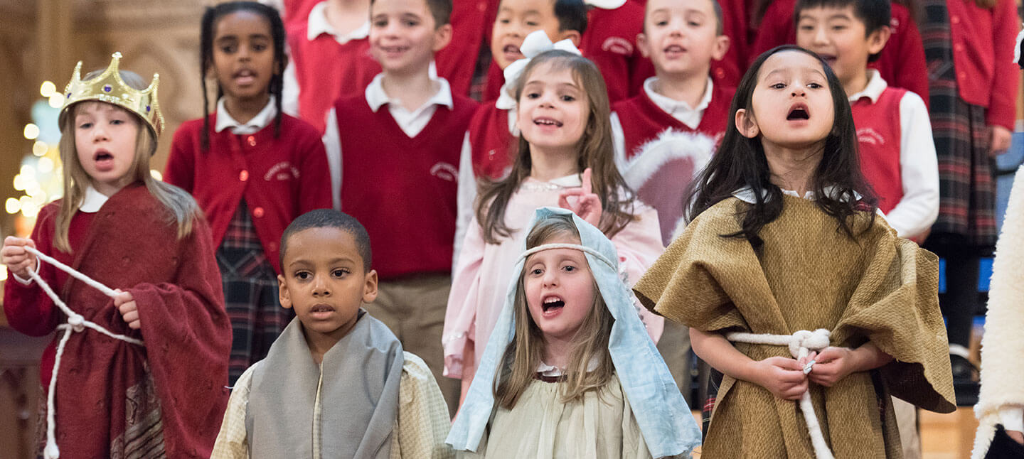 Nativity singing at Christ Episcoal School in Maryland